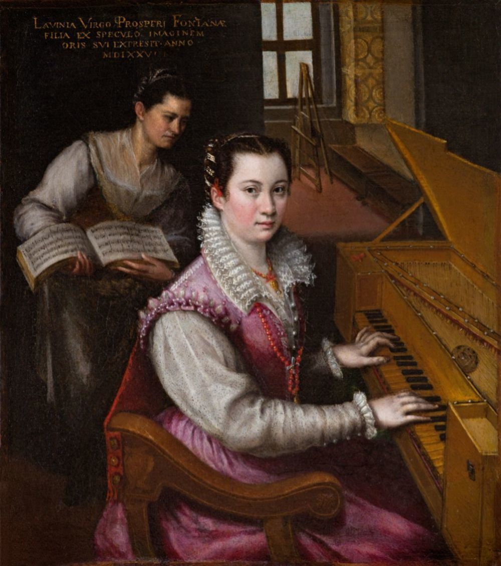Autoportret jucand la spineta, de Lavinia Fontana, 1577